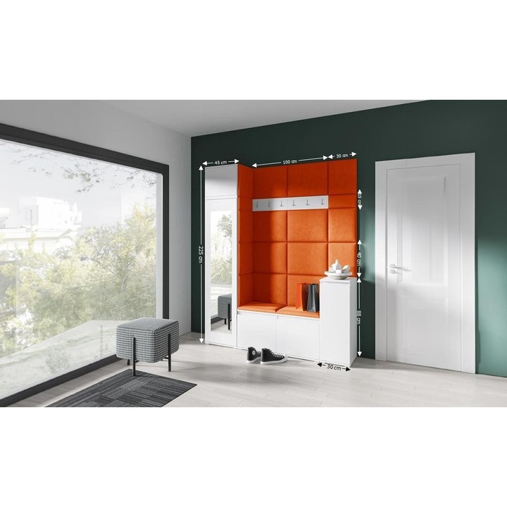 Cuier Hol Max 29 Culoare Bronz cu Alb 175x225x40 cm