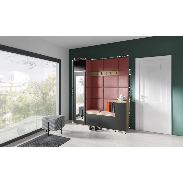 Cuier Hol Max 29 Culoare Rose cu Artisan 175x225x40 cm