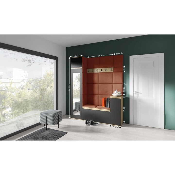 Cuier Hol Max 29 Culoare Bronz cu Artisan 175x225x40 cm