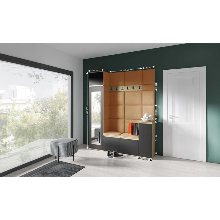 Cuier Hol Max 29 Culoare Galben mustar cu Artisan 175x225x40 cm