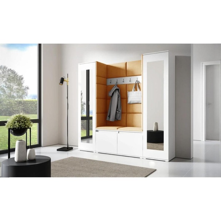 Cuier Hol Max 31 Culoare Galben mustar cu Alb 190x185x40 cm