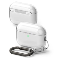 Husa pentru AirPods Pro 3 Ringke, Air Series, Silicon, Breloc Carabina, Incarcare Wireless, Transparent