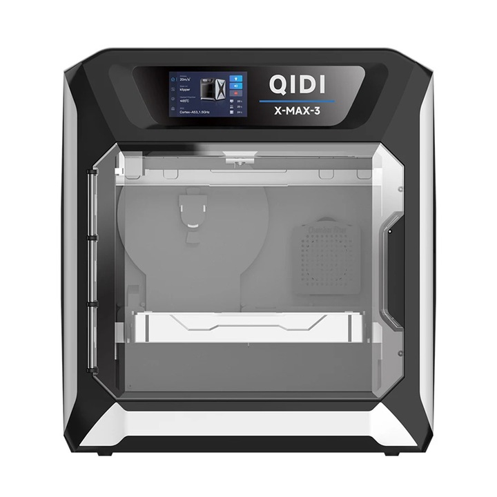 Imprimanta 3D Qidi Tech X-MAX 3, Format Mare, Viteza Imprimare Rapida 600mm/s, WIFI Industrial, Precizie ridicata, Printare PLA Nylon, 325*325*325mm