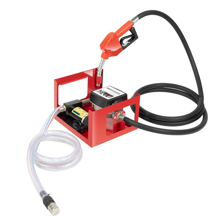 Pompa de Transfer Diesel, 45L/Min, Auto-amorsanta, 200W, 12V, Cu Pistola Automata, Kit de Masurare, 3600 RPM, Putere 200W