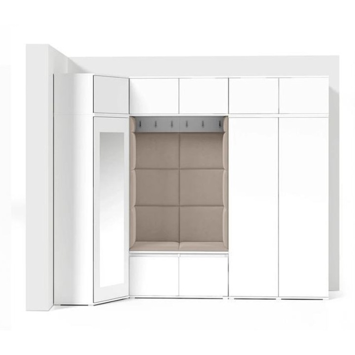 Cuier Hol Max 39 Culoare Crem cu Alb 271x225x40 cm