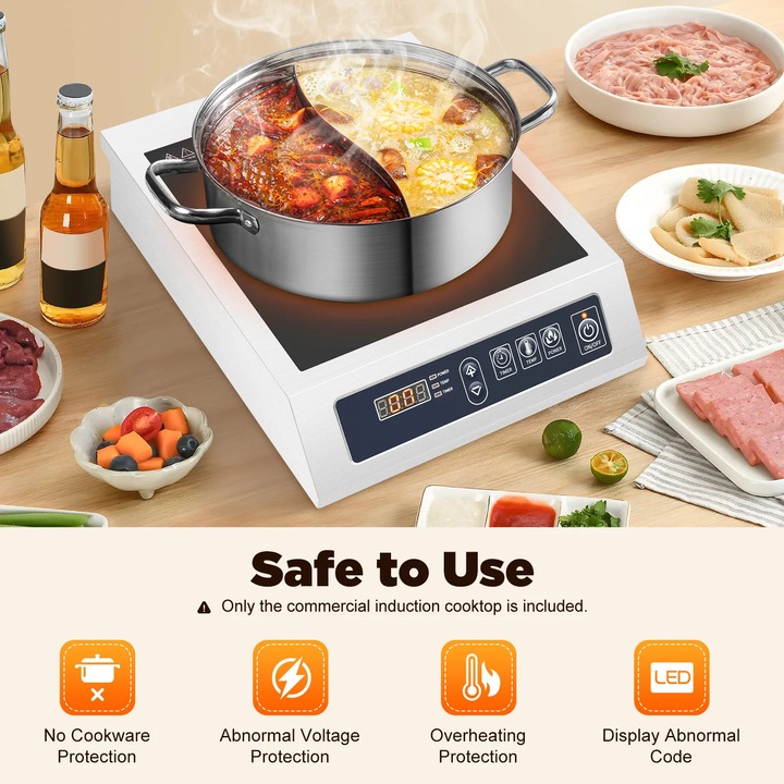 Plita electrica, 3500W, usor de curatat, gri deschis, 35.5x44.5x11cm