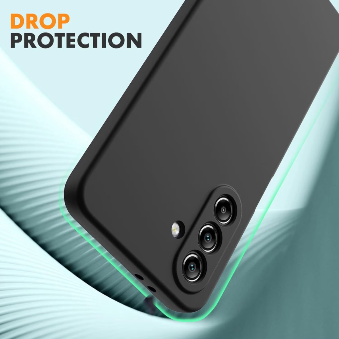 Husa pentru Samsung Galaxy A56, Silicon, subtire, captusita cu microfibra, anti amprenta, protectie camera foto - Negru