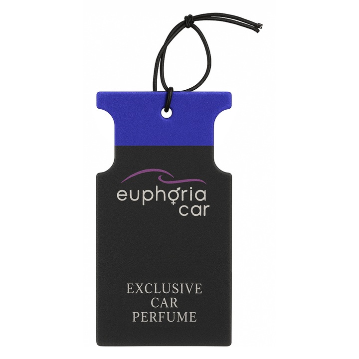 Autóillatosító karton típusú Euphoria Car Gentleman, elegáns parfüm, 11,5x6cm, hosszantartó