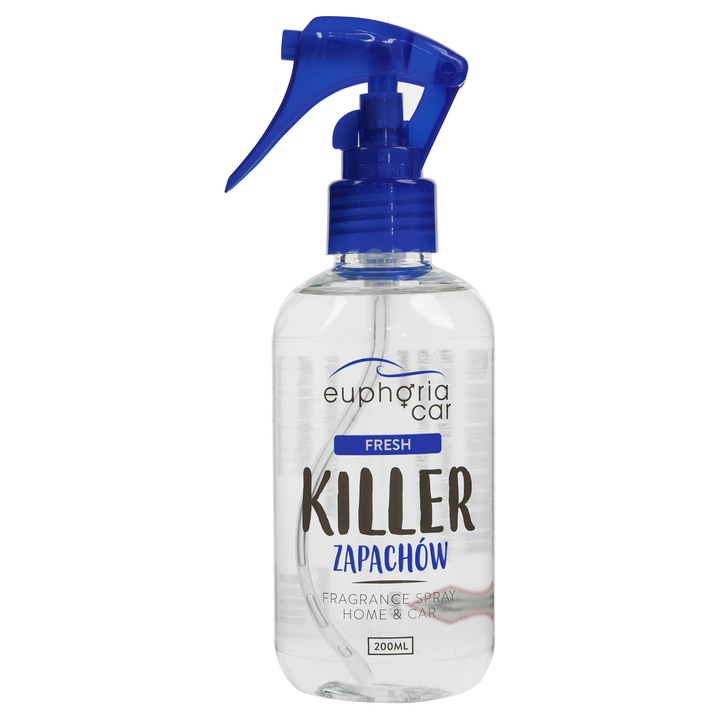 Euphoria Car autóillatosító, 200 ml, friss illat, szórófejes flakon, méretek: 16x7x7cm