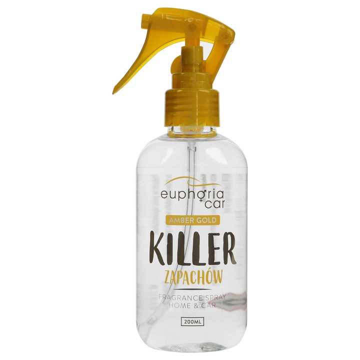 Euphoria Car Amber Gold autó illatsemlegesítő, 200 ml, pacsuli, bőr, jázmin, szórófejes üveg