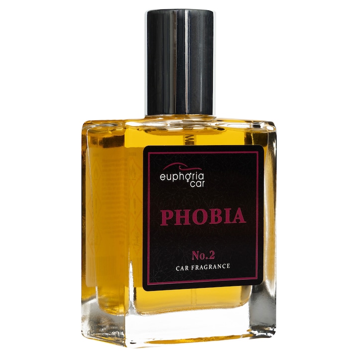 Euphoria Car PHOBIA No. 2 autóparfüm, 50 ml, ambroxán és fás jegyek, elegáns design