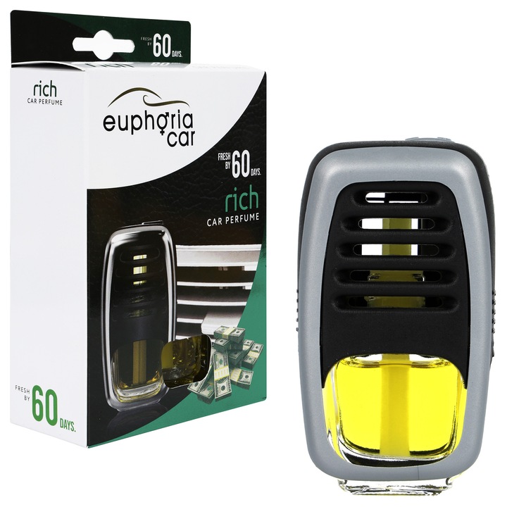 Euphoria Car RICH autóillatosító, 60 napos, szellőzőrácsra, folyékony, 1 darab