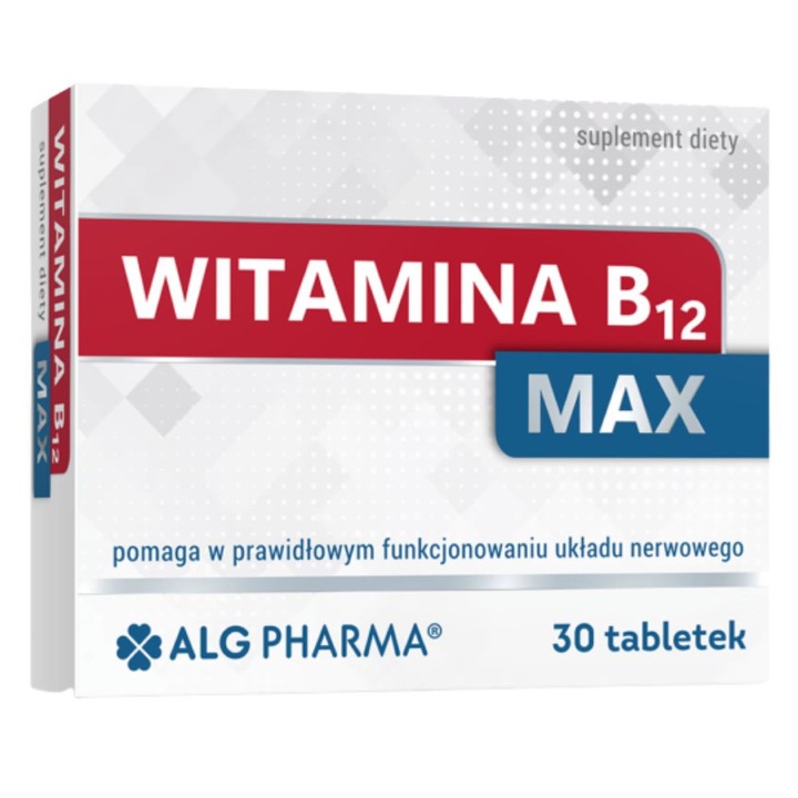 Vitamina B12 MAX Alg Pharma, 30 comprimate, 100 mcg, vegan