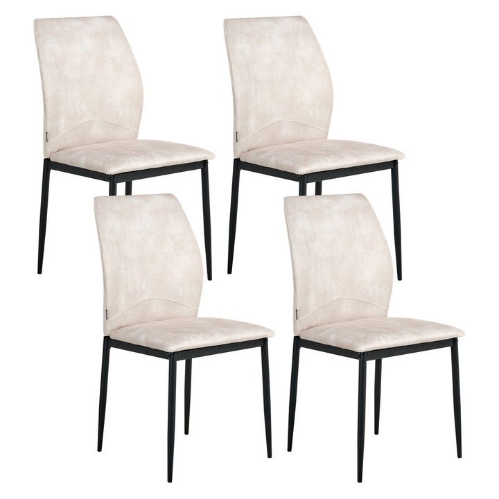 Set de 4 scaune dining Rocheport Bej deschis