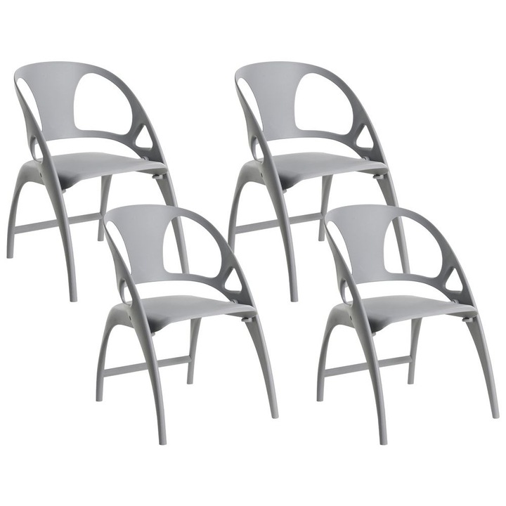 Négydarabos kerti szék szett Összecsukható Nemi Szürke