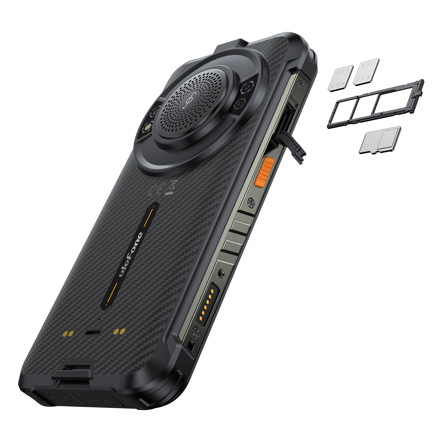 Telefon mobil Ulefone RugKing, 5.99", 4G, 256GB/8GB, 9600 mAh, DS, Negru