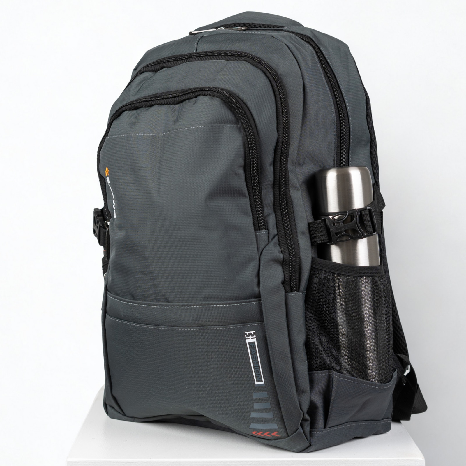 Rucsac scolar si de calatorie VIO oxford gri, 50x33x17 cm, 28 L, pentru laptop 15,6”, documente si accesorii, femei, barbati, BG82237grey
