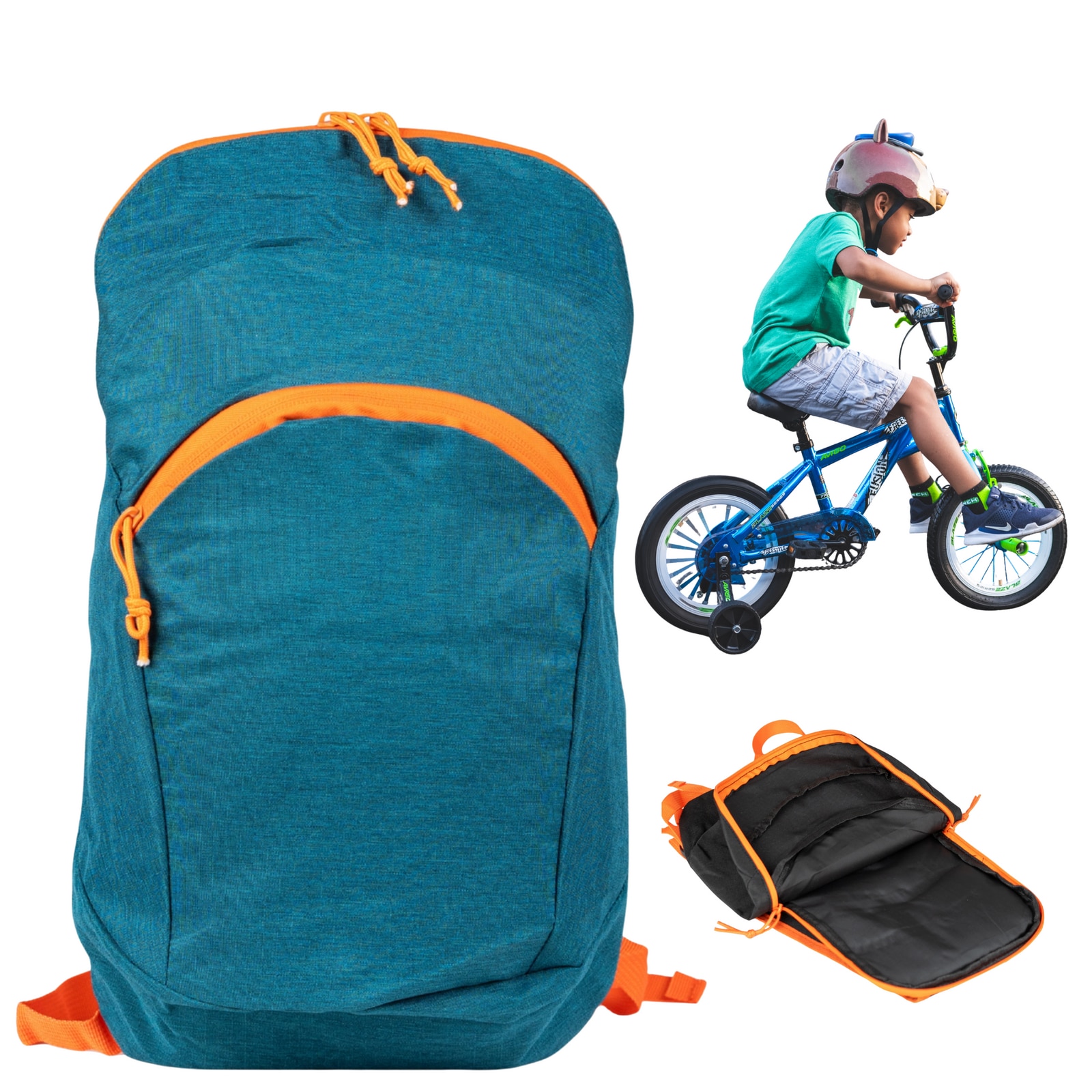 Rucsac tineret pentru scoala si oras VIO Oxford 39x20x11 cm 8,5L pentru fete si baieti, pentru telefon si accesorii XY092017blue