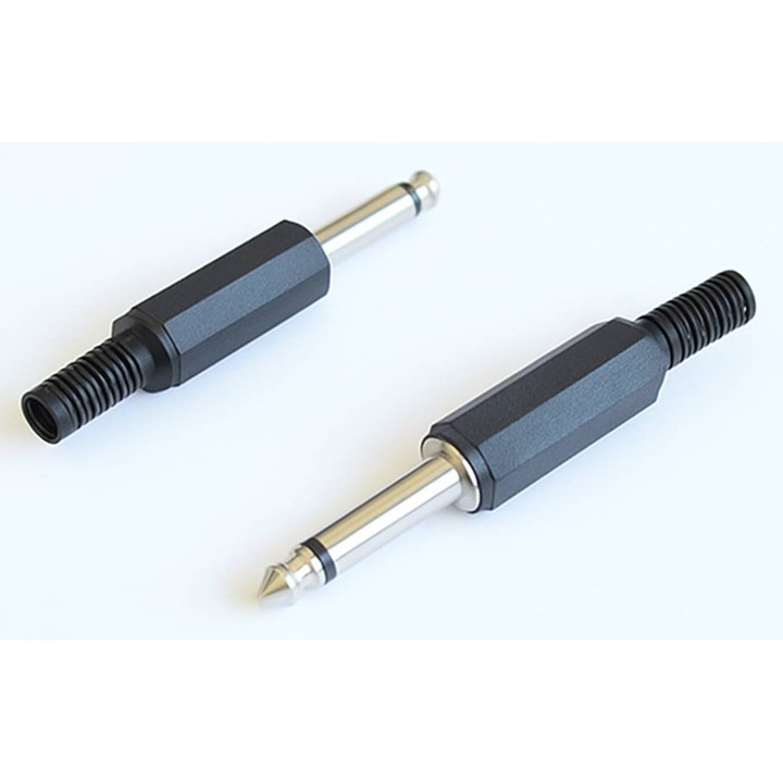 Mufă pentru cablu, PVC, MONO, JACK(m) de 6,3 mm