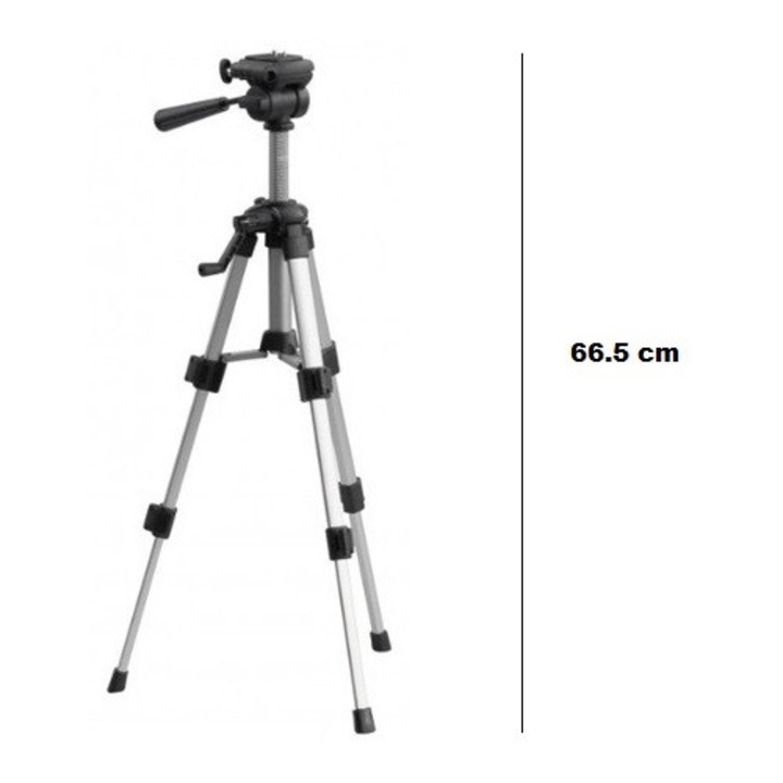 Trepied, Aluminiu, ajustabil, Braun, 33-67 cm, capacitate 1.5 kg, greutate 858 g