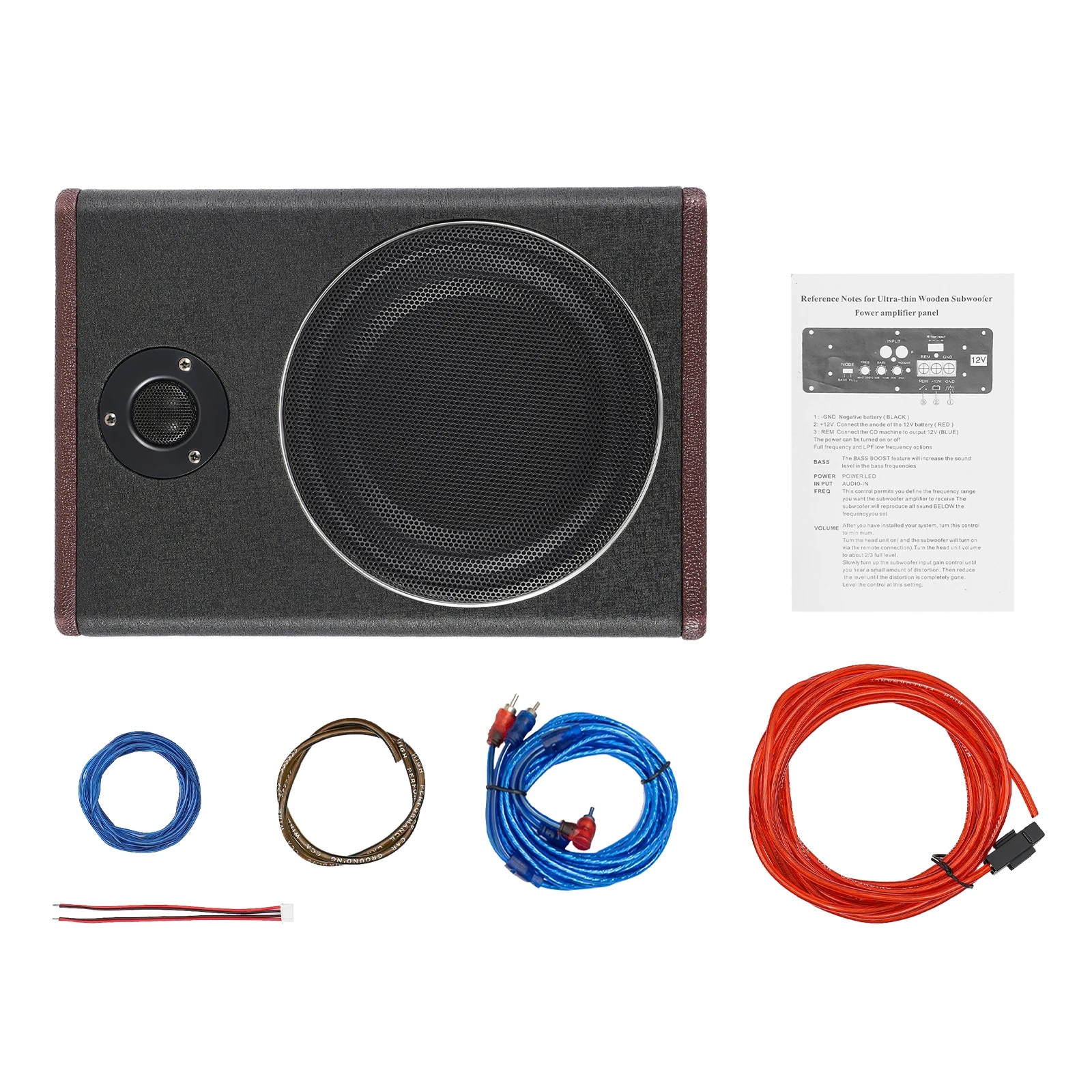 Subwoofer auto ultra-compact, inch, 600W, montare sub scaun