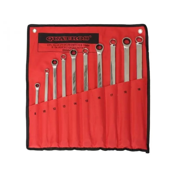 Комплект екстра дълги звездогаечни ключове 8-19мм
