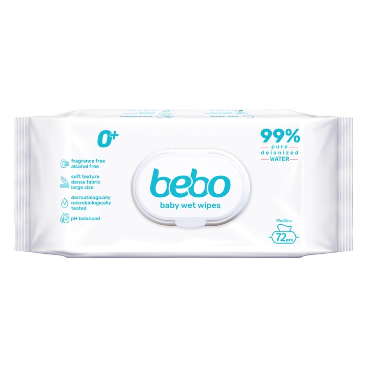 Мокри кърпички Бебо 99% чиста вода