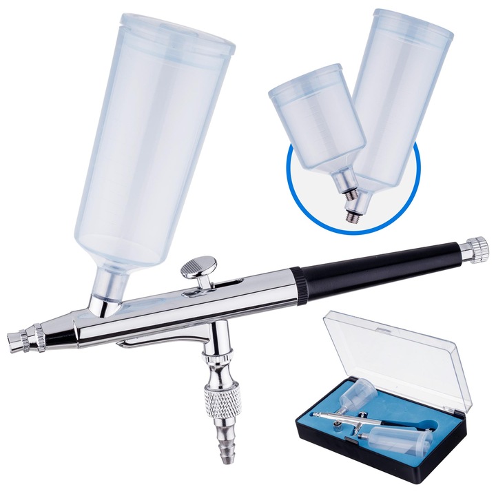 Aerograf TC Technic AB-131, 0,3mm, set cu 2 zbiornice 20ml si 40ml