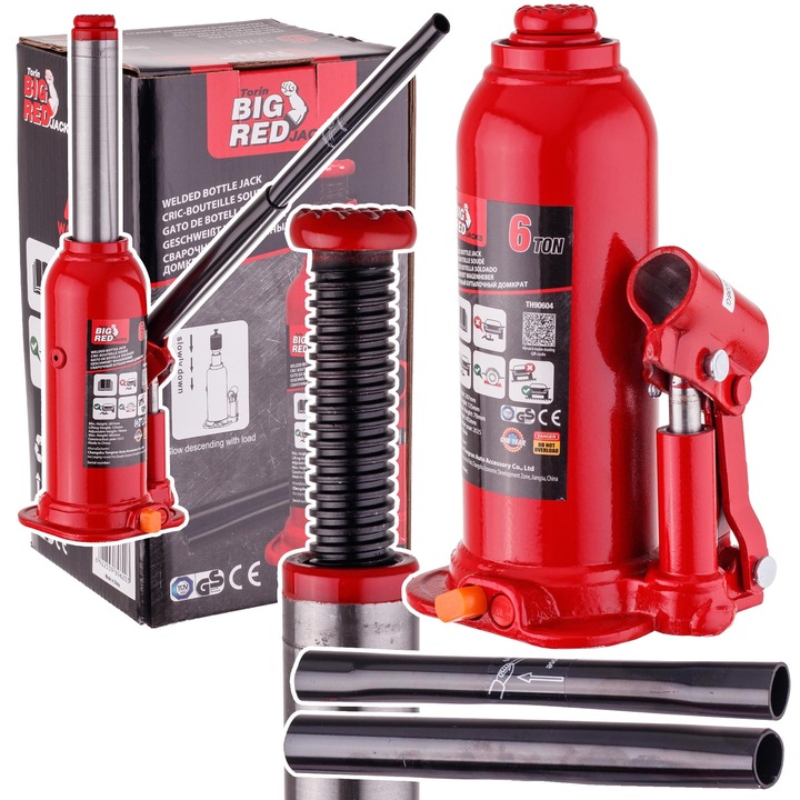 Elevator hydraulic cu coloana Big Red, 6T, inaltime maxima 402mm, greutate 3.9kg