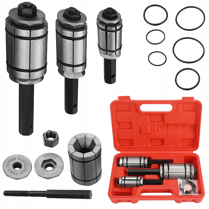Set extensoare pentru tevi de esapament, 3 bucati, Kraft&Dale, 29-89 mm, cu trusa de transport