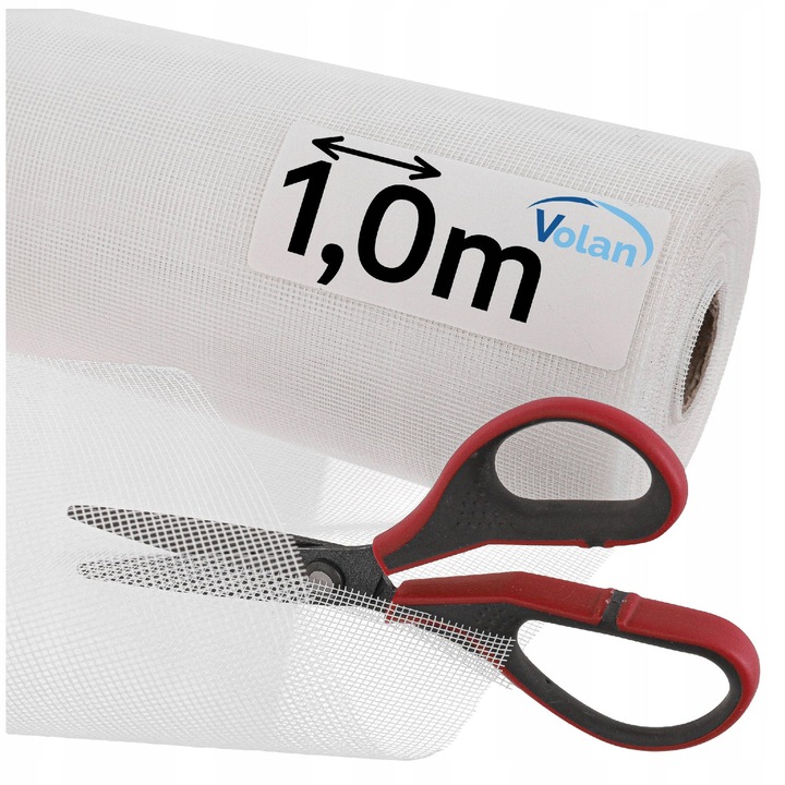Plasa PREMIUM impotriva insectelor din Fibra de Sticla, VOLAN ®, Moxi Mesh, Vanduta la metru, Lungime 100 cm - Latime 100 cm, Pentru usi/ferestre, Alb