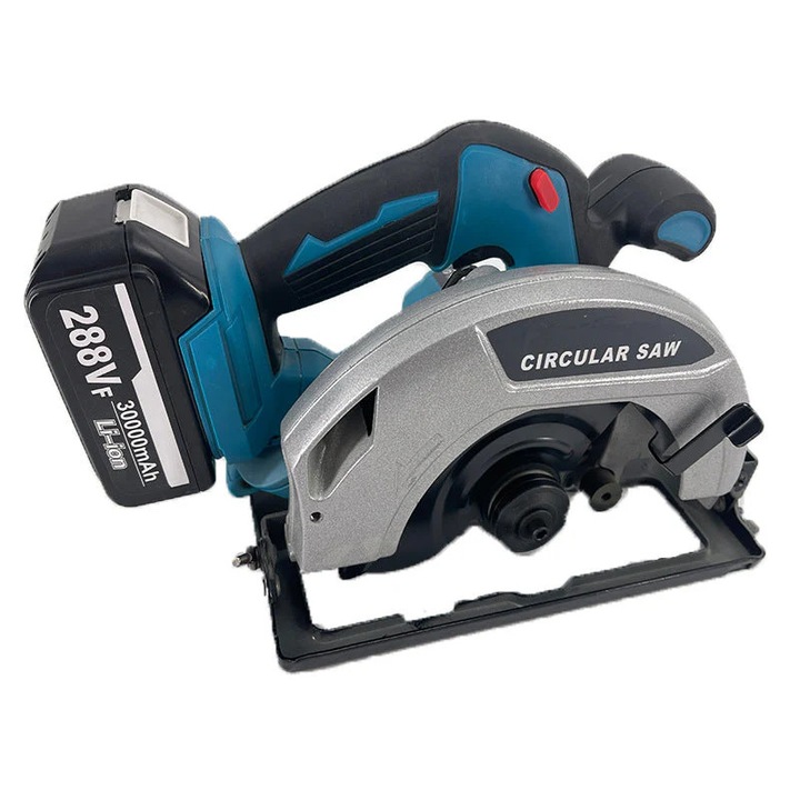 Vivendo® 48V Kefe Nélküli Akkumulátoros Kézi Körfűrész, 7 Hüvelyk (165 mm), 2 db 3000 mAh Akkumulátor