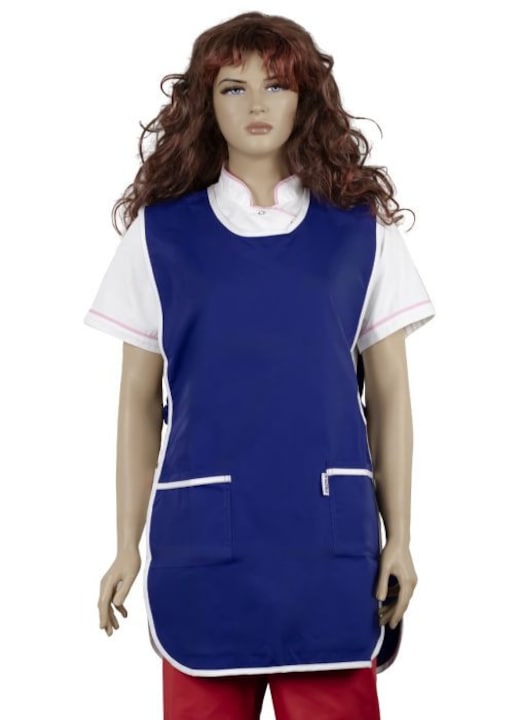 Poncho dama Modern Clasic, 2 buzunare, albastru