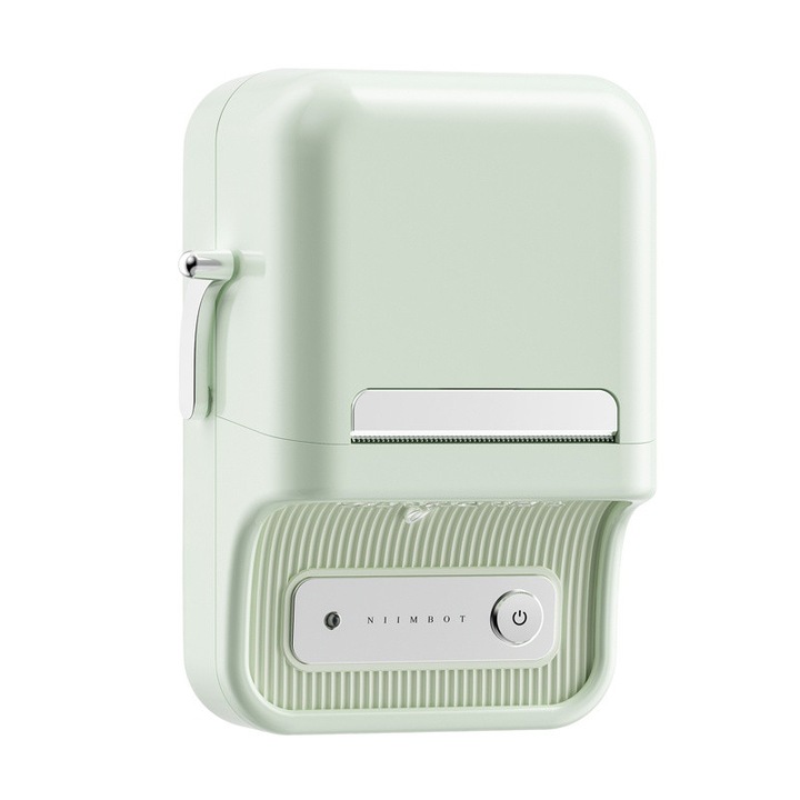 Imprimanta termica portabila Niimbot B21S, 1200 mAh, 203 dpi, Latime rola 20-48 mm, Bluetooth, USB-C, Verde