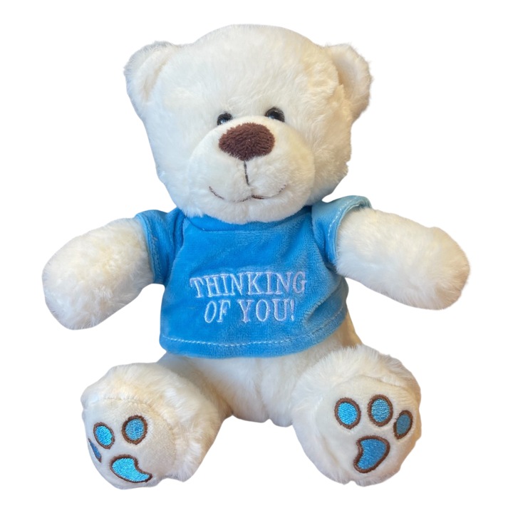 Плюшена играчка ТЕА 46928-3, Мече Thinking of you, бяло, 20 см