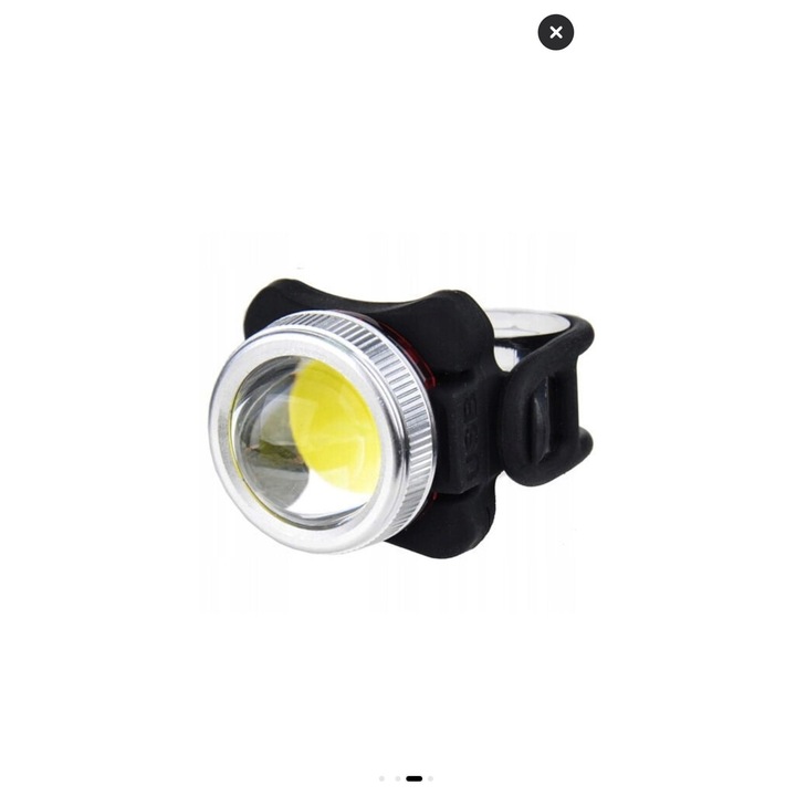 Far bicicleta COB LED 100 lm – Compact, Puternic, Cu incarcare USB