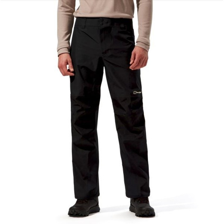Pantaloni sport bărbați Berghaus Hillwalker impermeabili, respirabili, negri, M