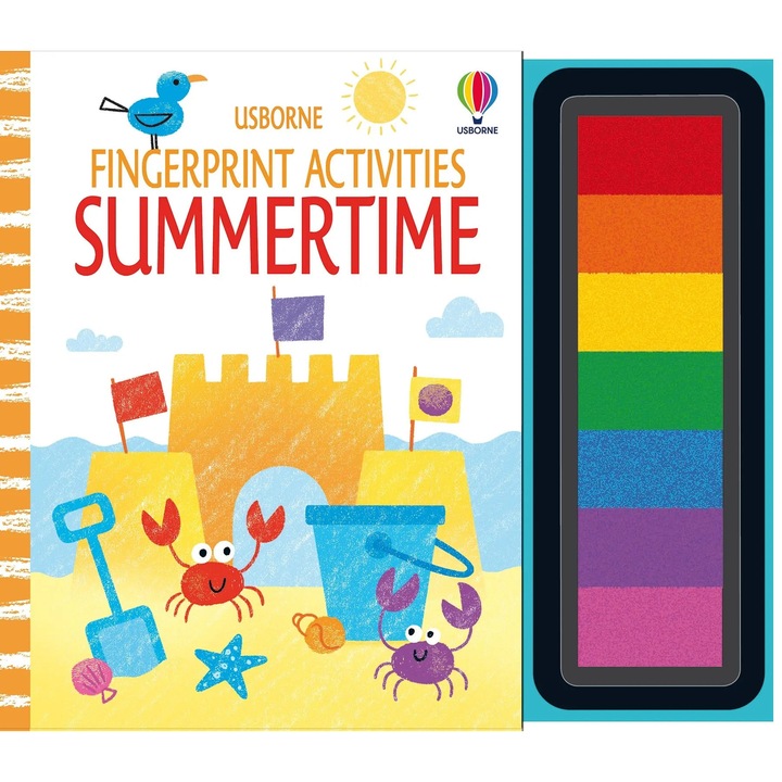 Carte pentru copii, Usborne, Fingerprint Activities Summertime, 6+ ani