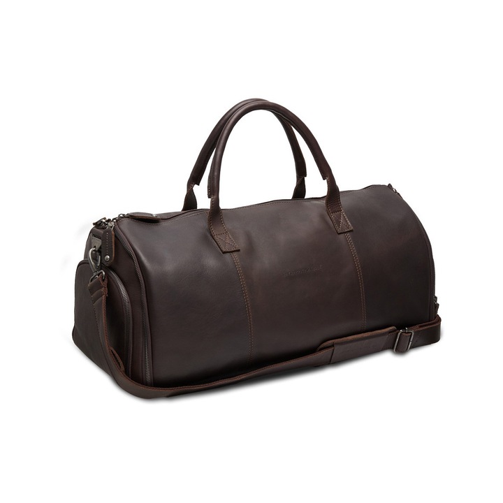 Utazótáska és ruhatáska 2 az 1-ben, The Chesterfield Brand, Finlay természetes bőr, Sötétbarna