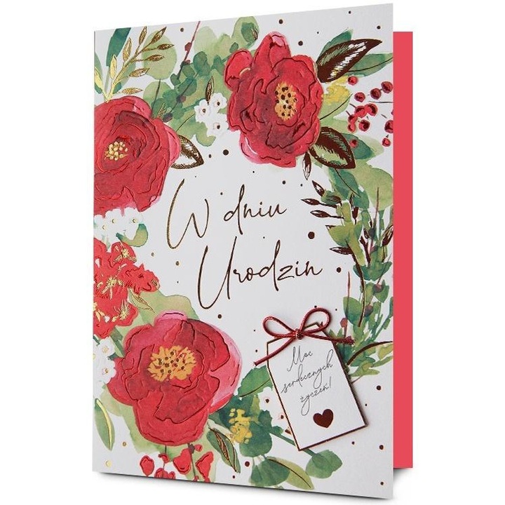 Felicitare Urodziny, Pan Dragon, decorata, cu 3D, multicolor, cu envelopa