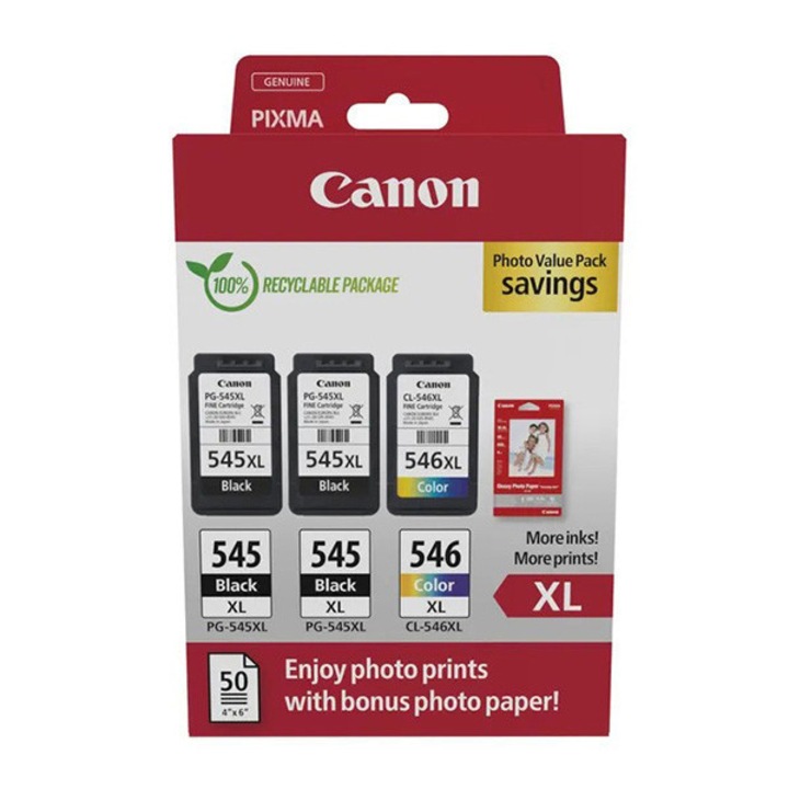 Canon original ink PG-545XL/CL-546XL, 8286B013, black/color, 2x black+color, Multi-pack