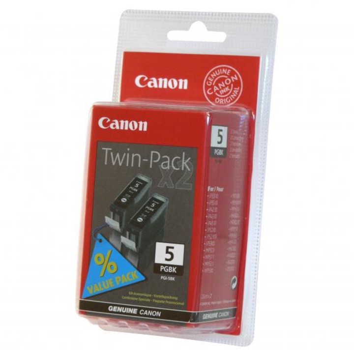 Canon original ink PGI-5 BK, 0628B025, 0628B030, black, 2ks, 2-pack