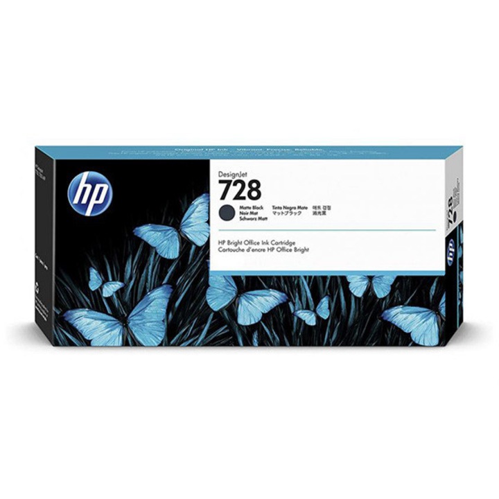 HP original ink 3WX25A, HP 728, matte black, 130ml