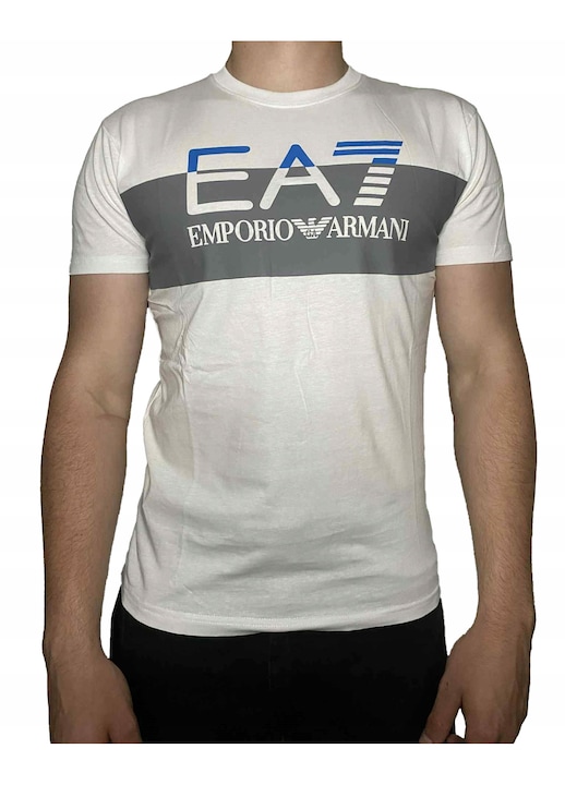 Мъжка тениска, Emporio Armani, бяла, памук - 65999, Бял