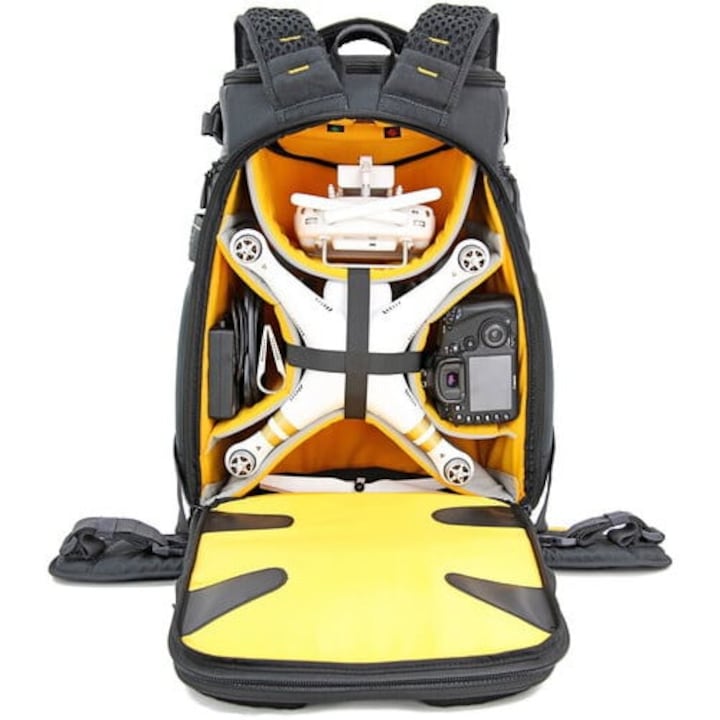 Ghiozdan foto Vanguard ALTA SKY 53, include husa de ploaie, dimensiuni exterioare 58.17 x 38.1 x 26.92 cm, Gri