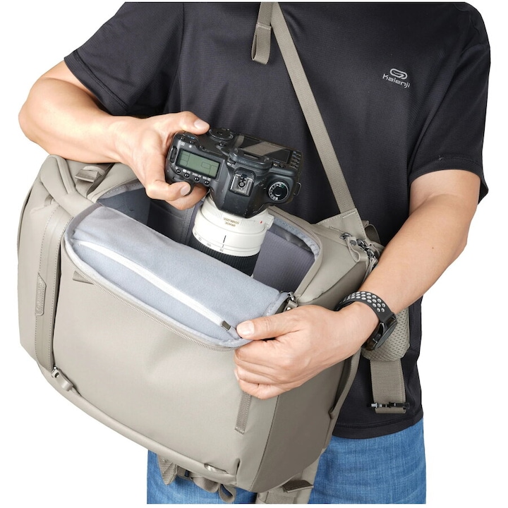 Rucsac foto Vanguard VEO METRO B25L, include husa de ploaie, capacitate 25 l, Crem