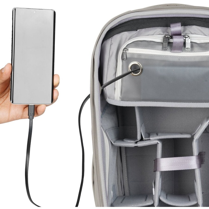 Rucsac foto Vanguard VEO METRO B25L, include husa de ploaie, capacitate 25 l, Crem