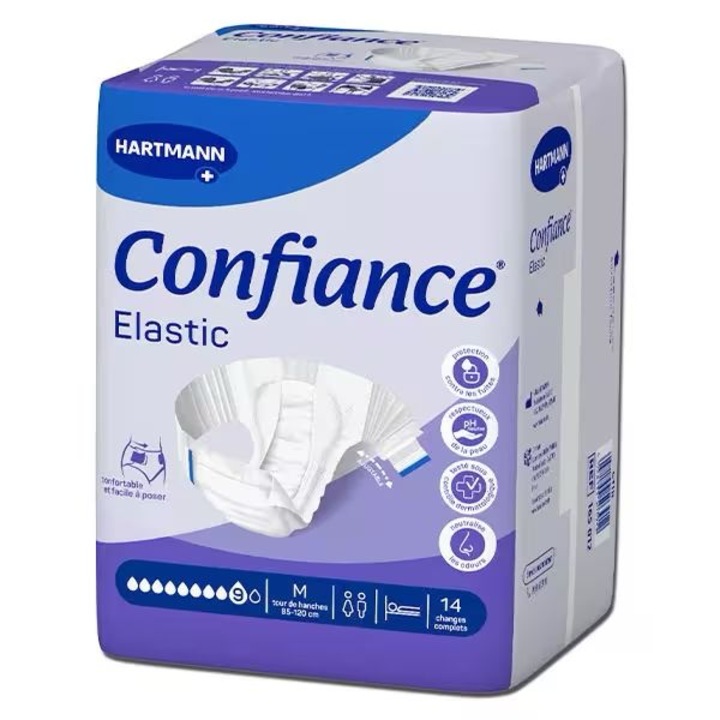 Felnőtt unisex inkontinencia pelenkák, Confidence elasztikus M méret, 14 darab