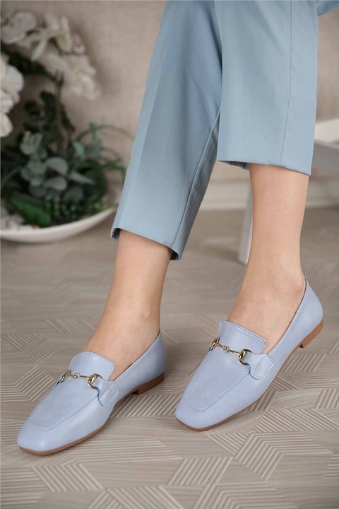 Női cipők, Ökológiai bőr, Moda Trend, 302302, Kék