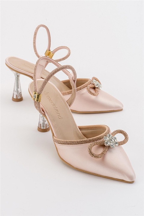 Női cipők, Szatén, Moda Trend, 381896, Bézs